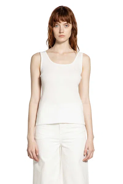 Chloé Tank Top In Cotton Jersey In White