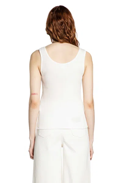 Chloé Tank Top In Cotton Jersey In White