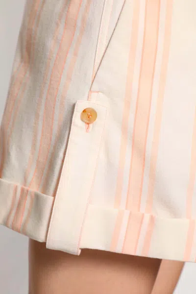 Chloé Soft Stripe Organic Cotton Shorts In Animal Print