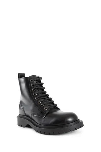 Givenchy Lace Up Boot Combat Boots In Black Leather In Black