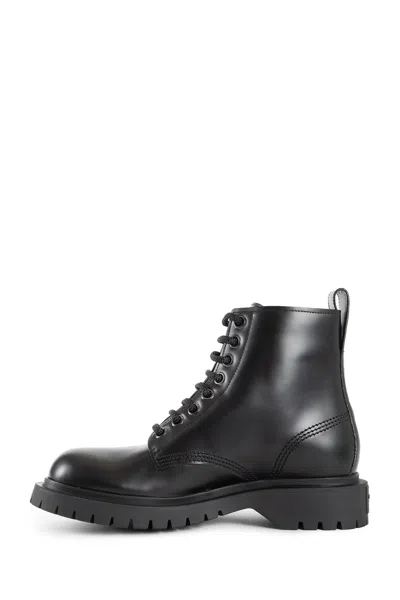 Givenchy Lace Up Boot Combat Boots In Black Leather In Black