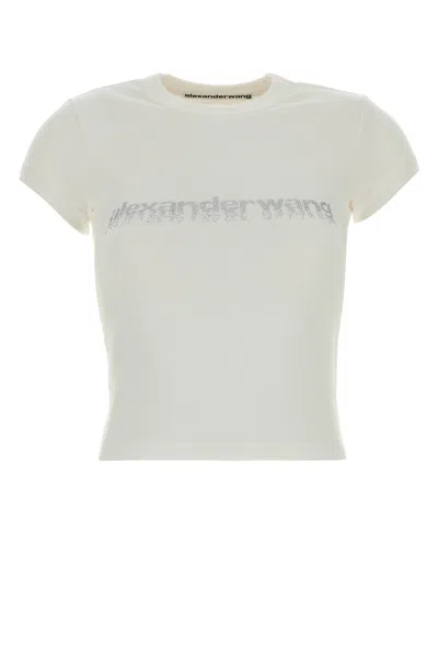 Alexander Wang Women White Cotton T-shirt In White