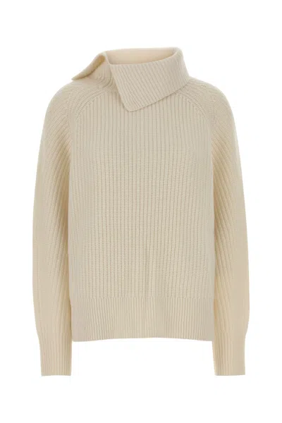 Loulou De Saison Ivory Cashmere Cecil Sweater In White