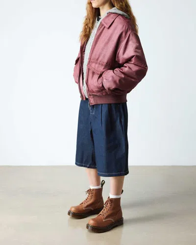 Dr. Martens 1460 Soft Boa Embossed Leather Bump Toe Boots In Brown