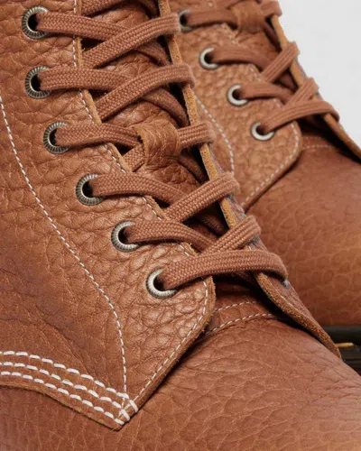 Dr. Martens 1460 Soft Boa Embossed Leather Bump Toe Boots In Brown