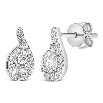 Haus Of Brilliance 14k 0.65 Ct. Tw. Lab-grown Diamond Stud Earrings In Silver