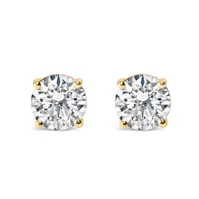 Haus Of Brilliance 14k Yellow Gold 3.0 Cttw Lab Grown Diamond Solitaire Stud Earrings In Gold
