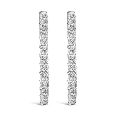 Haus Of Brilliance 14k Gold 1.0 Cttw Oval Lab Grown Diamond Hoop Earrings In Gold