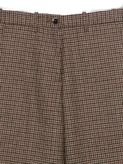 Nine In The Morning Montana Trousers With Check Pattern In Brown