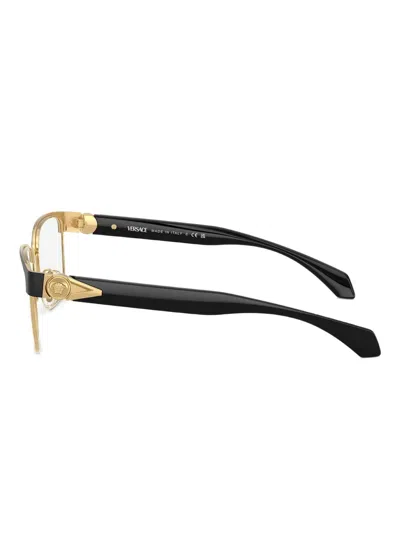 Versace Rectangle-frame Glasses In Black
