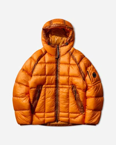 C.p. Company Men S D.d. Shell Hooded Medium Down Jacket Russet In Orange