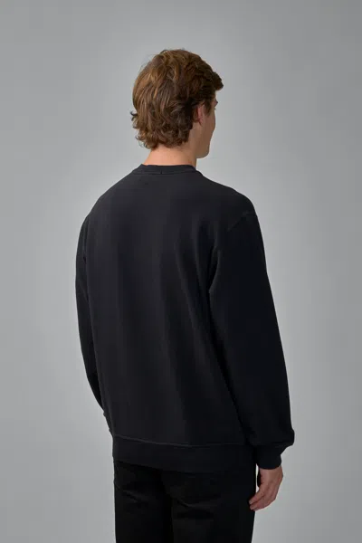 Stone Island Men's Diagonal Fleece Sweatshirt In Black