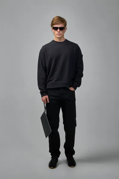 Stone Island Men's Diagonal Fleece Sweatshirt In Black