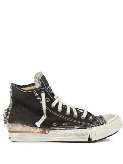 Maison Margiela Midnight Blue Canvas Loved To Death Sneakers In Multi