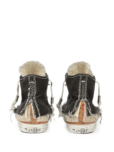 Maison Margiela Midnight Blue Canvas Loved To Death Sneakers In Multi