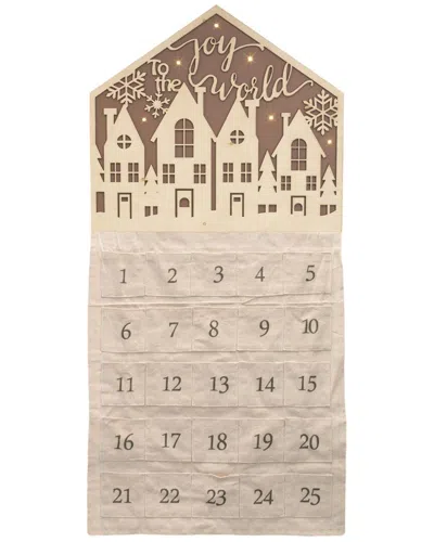 Melrose International Led Joy To The World Christmas Countdown In Brown