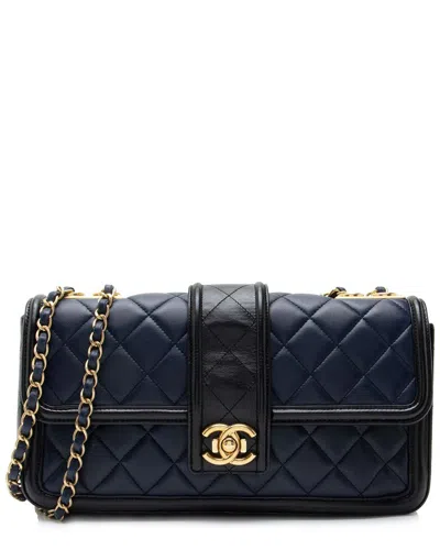 Pre-owned Chanel Quilted Calfskin Elegant Jumbo Flap Bag (authentic Pre-loved)