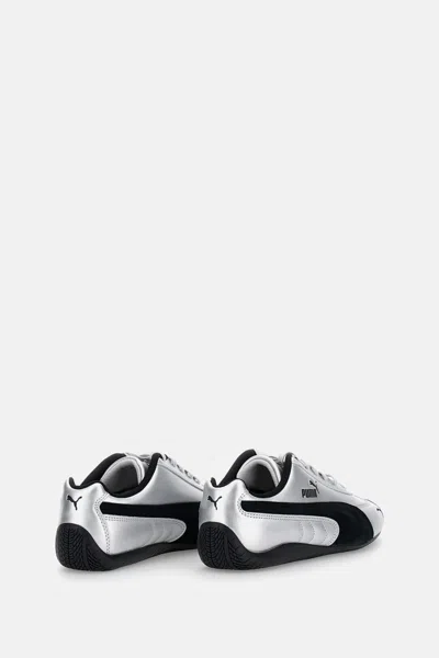 Puma Silver Speedcat Metallic Sneakers In Gray