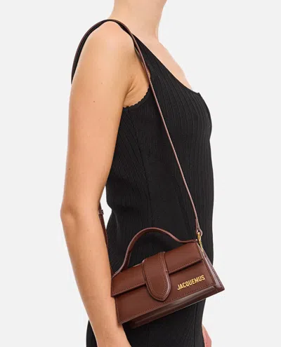 Jacquemus Le Bambino Leather Top Handle Bag In Brown