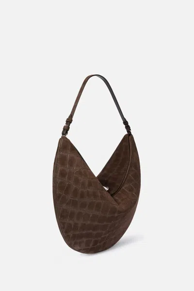 Jacquemus Dark Brown The Ovalo Hobo Bag In Brown