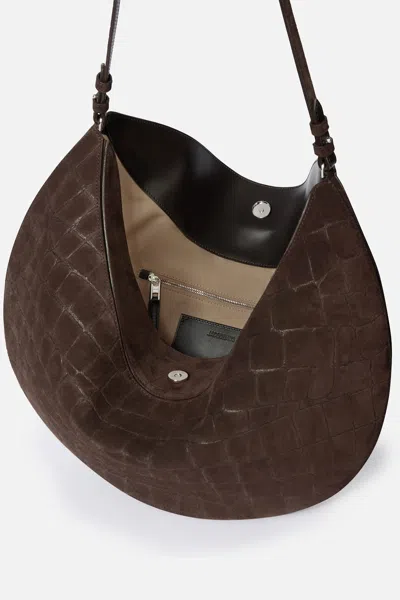 Jacquemus Dark Brown The Ovalo Hobo Bag In Brown