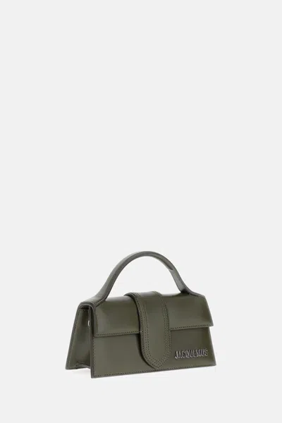 Jacquemus Womens Dark Khaki Le Grand Bambino Leather Top-handle Bag In Green
