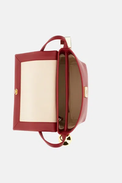 Jacquemus Spherical Embellishment Shoulder Bag With Top Handle In Red
