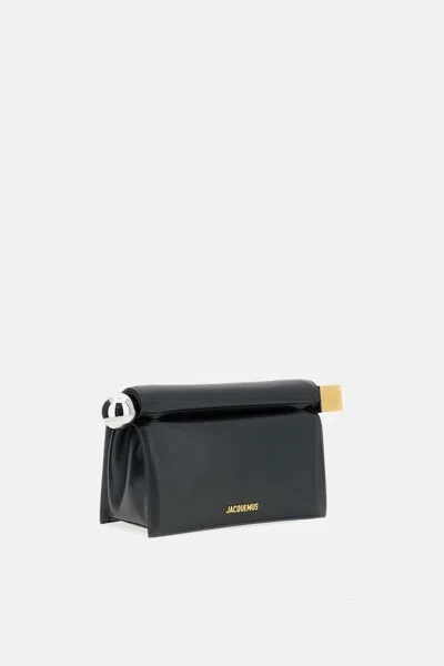Jacquemus Womens Black La Pochette Rond Carre Clutch Bag In Black
