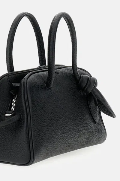 Jacquemus Le Petit Turismo Grain Leather Bag In Black