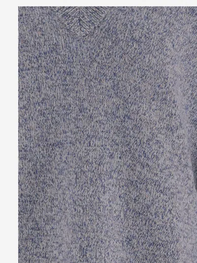 Aspesi Wool Sweater With V-neck In Gray