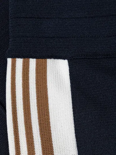 Autry Viscose Blend Trousers With Logo In Blue