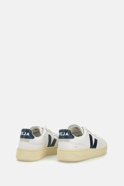 Veja V-90 Leather Low-top Sneakers In Neutral