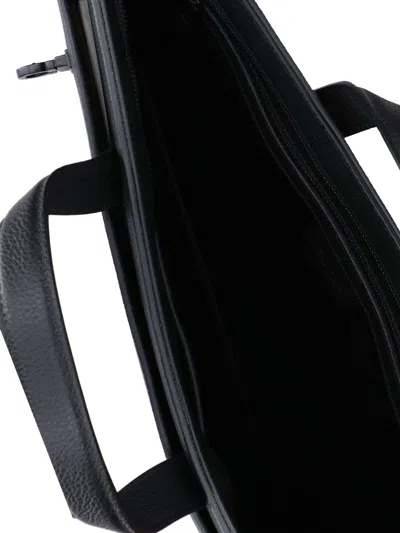Ferragamo Structured Textured Laptop Bags And Briefcases In Black