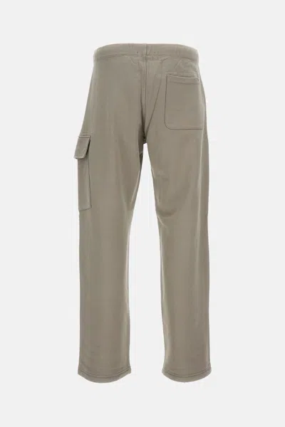 C.p. Company Diagonal Raised Fleece Sweatpants In Gray