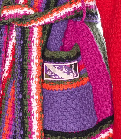 Pucci Orchidee Print Oversized Colorblock Cardigan In Red