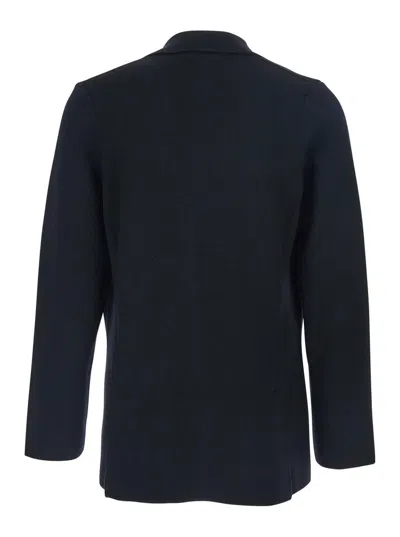 Lardini Black Jacket With Classic Lapels And Button Fastening In Cotton Man In Black