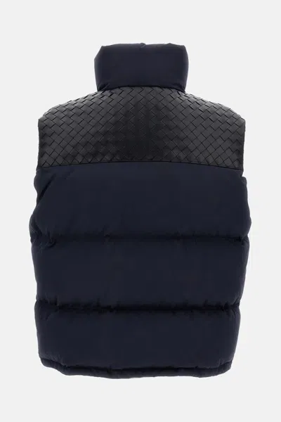 Bottega Veneta Men Midnight Blue Cotton Blend Down Jacket In Black