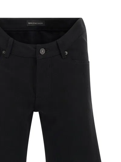 Balenciaga Flared Leg Jeans With Pockets And Loops In Black