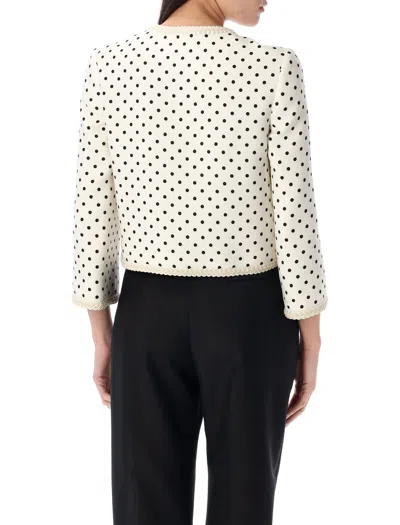 Valentino Supergran Polka Dot Printed Blazer In White