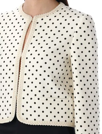 Valentino Supergran Polka Dot Printed Blazer In White