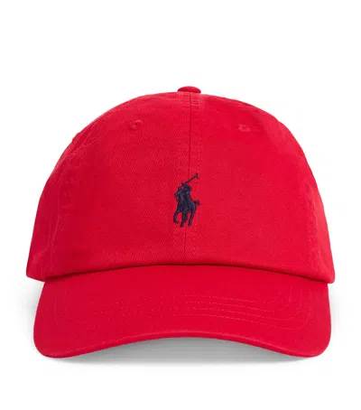 Polo Ralph Lauren Classic Sport Cotton Twill Baseball Cap In Red
