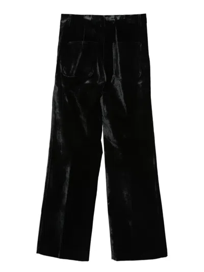 Semicouture Pleated Trousers In Black