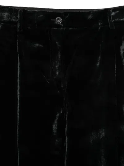 Semicouture Pleated Trousers In Black