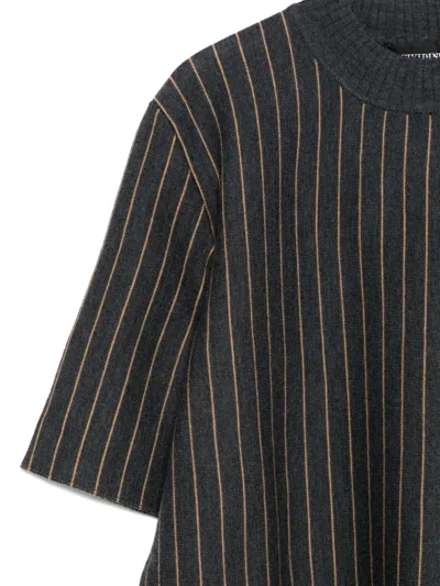 Cividini Striped Jumper In Black