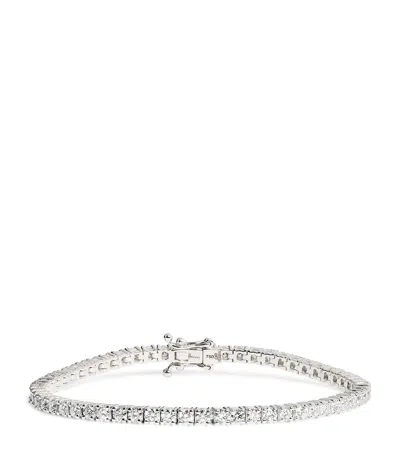 Harrods White Gold And Diamond Tennis Bracelet In White