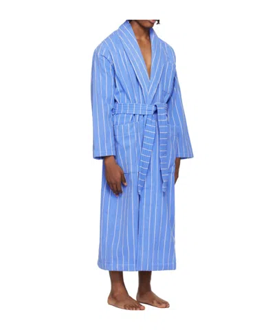 Tekla Classic Bathrobe In Blue