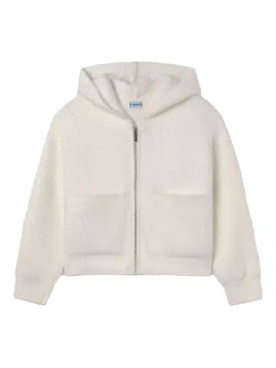 Mayoral Hooded Cardigan In White