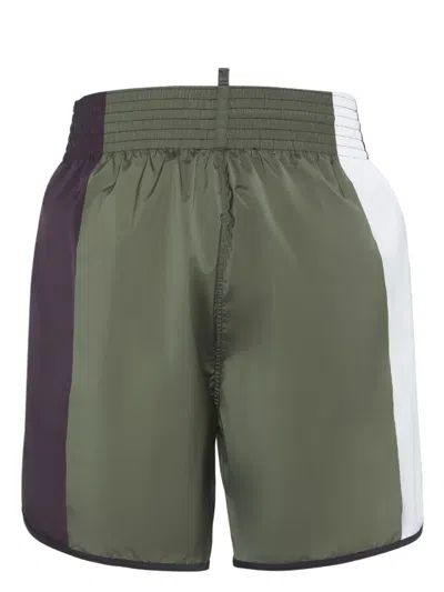 Dsquared2 Colourblock Swim Shorts In Green