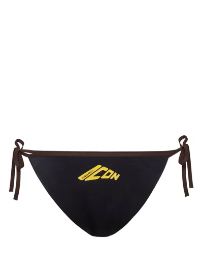 Dsquared2 Logo Bikini Swimsuit In Black