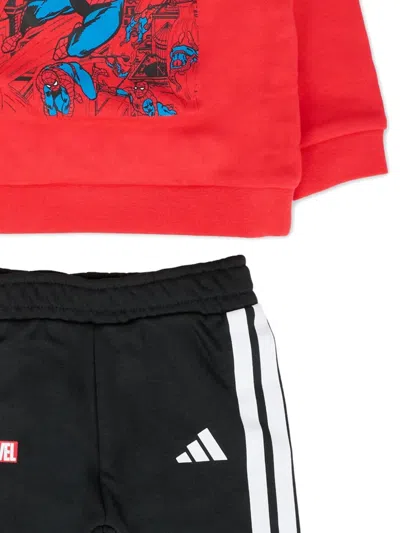 Adidas Originals Logo-motif Tracksuit In Red
